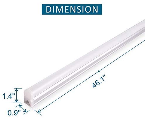 (Pack of 6) Barrina LED T5 Integrated Single Fixture, 4FT, 2200lm, 6500K (Super Bright White), 20W, Utility Shop Light, Ceiling and Under Cabinet Light, Corded electric with built-in ON/OFF switch - - Amazon.com