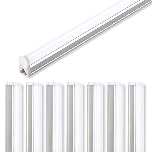 (Pack of 6) Barrina LED T5 Integrated Single Fixture, 4FT, 2200lm, 6500K (Super Bright White), 20W, Utility Shop Light, Ceiling and Under Cabinet Light, Corded electric with built-in ON/OFF switch - - Amazon.com
