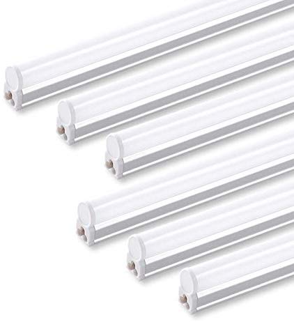 (Pack of 6) Barrina LED T5 Integrated Single Fixture, 4FT, 2200lm, 6500K (Super Bright White), 20W, Utility Shop Light, Ceiling and Under Cabinet Light, Corded electric with built-in ON/OFF switch - - Amazon.com