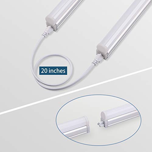 (Pack of 6) Barrina LED T5 Integrated Single Fixture, 4FT, 2200lm, 6500K (Super Bright White), 20W, Utility Shop Light, Ceiling and Under Cabinet Light, Corded electric with built-in ON/OFF switch - - Amazon.com