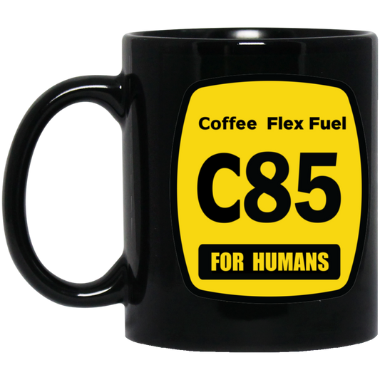C85 - Coffee Flex Fuel 11 oz. Black Mug
