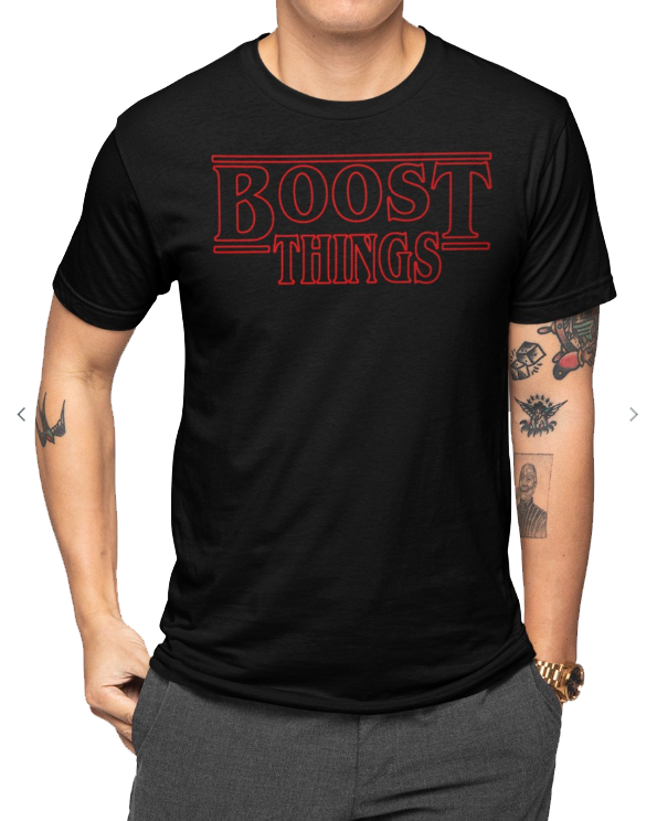 boost things mens tshirt